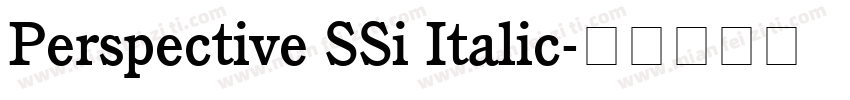 Perspective SSi Italic字体转换